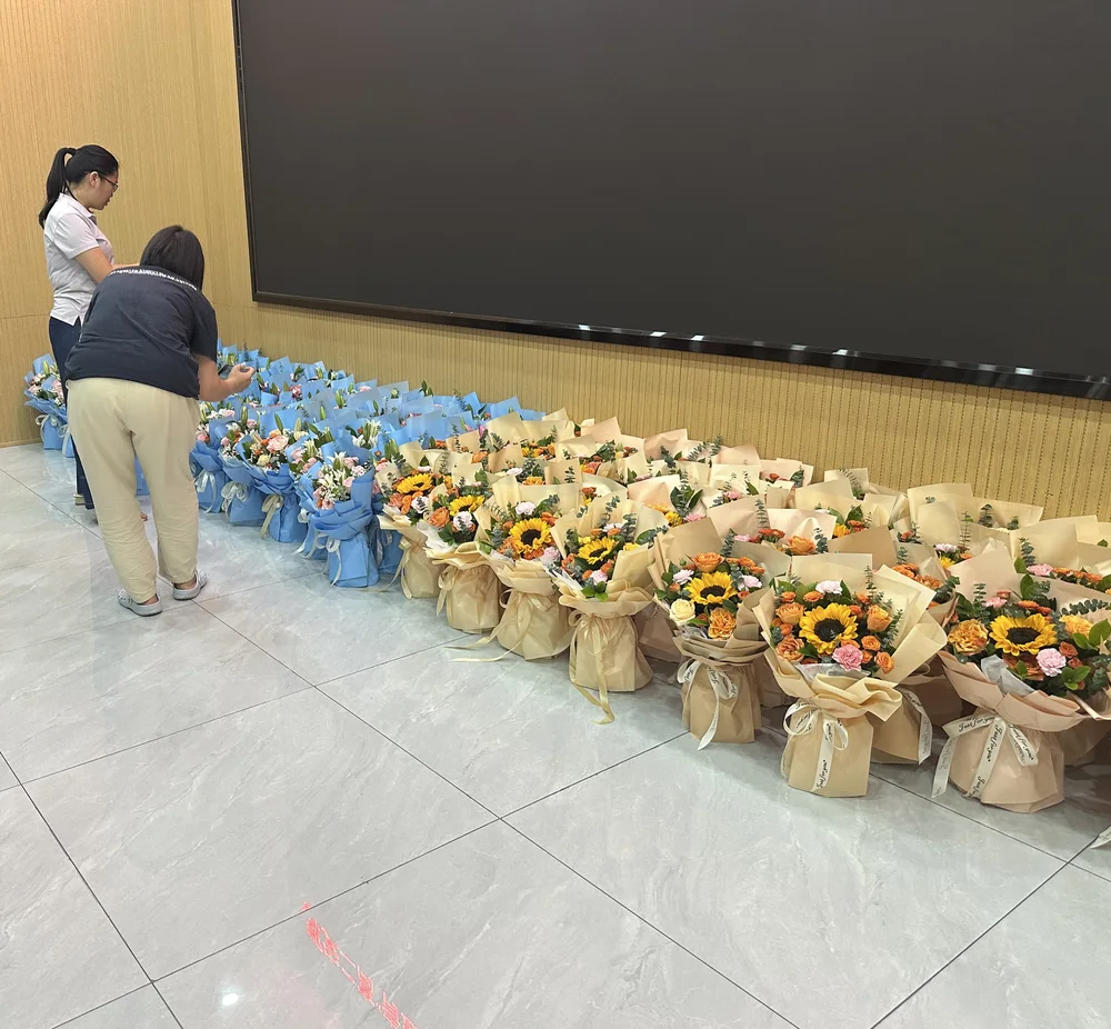 开业花篮一整排交付